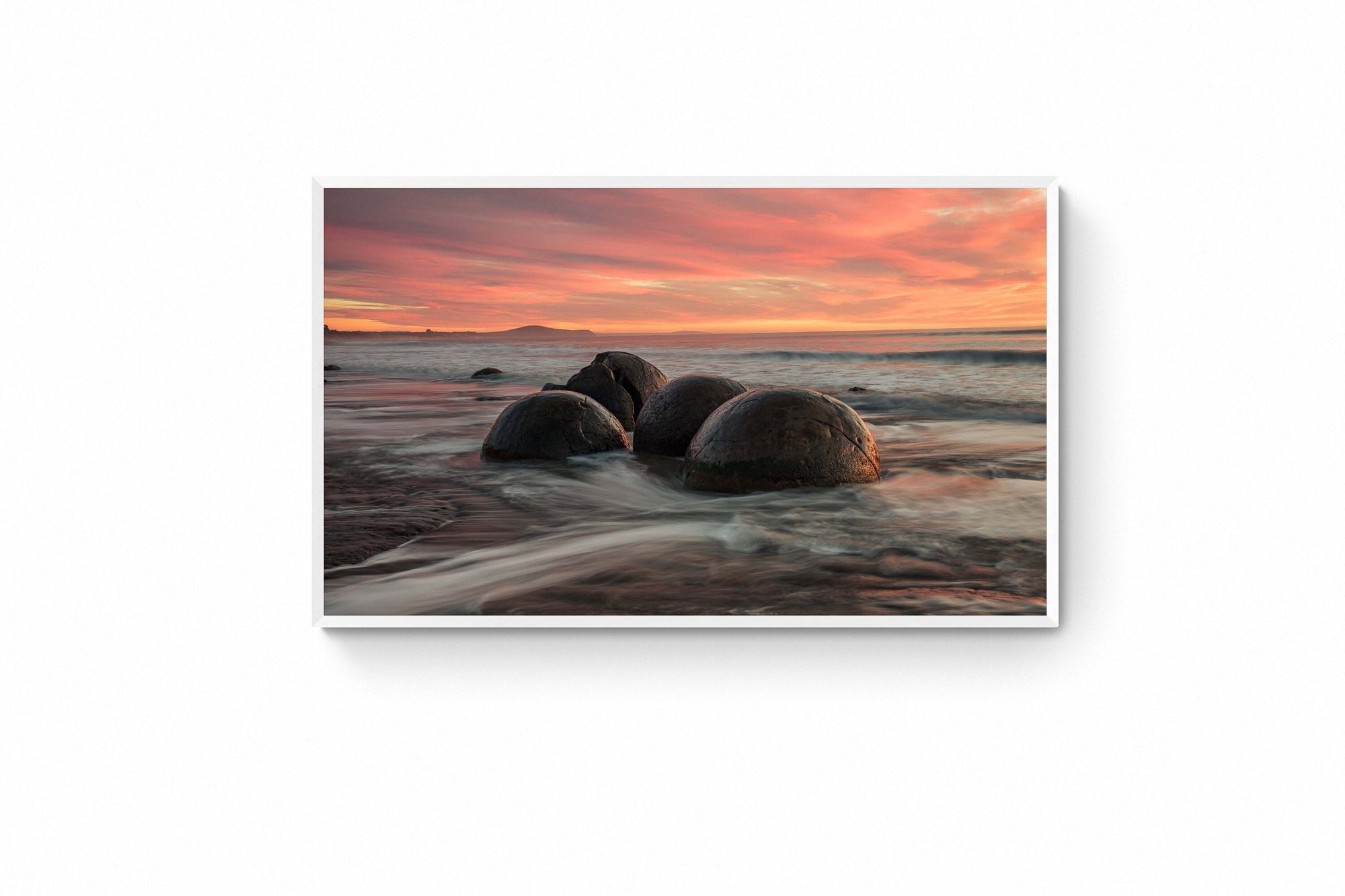 Moeraki Beach's Twilight Dance, Moeraki Beach, New Zealand