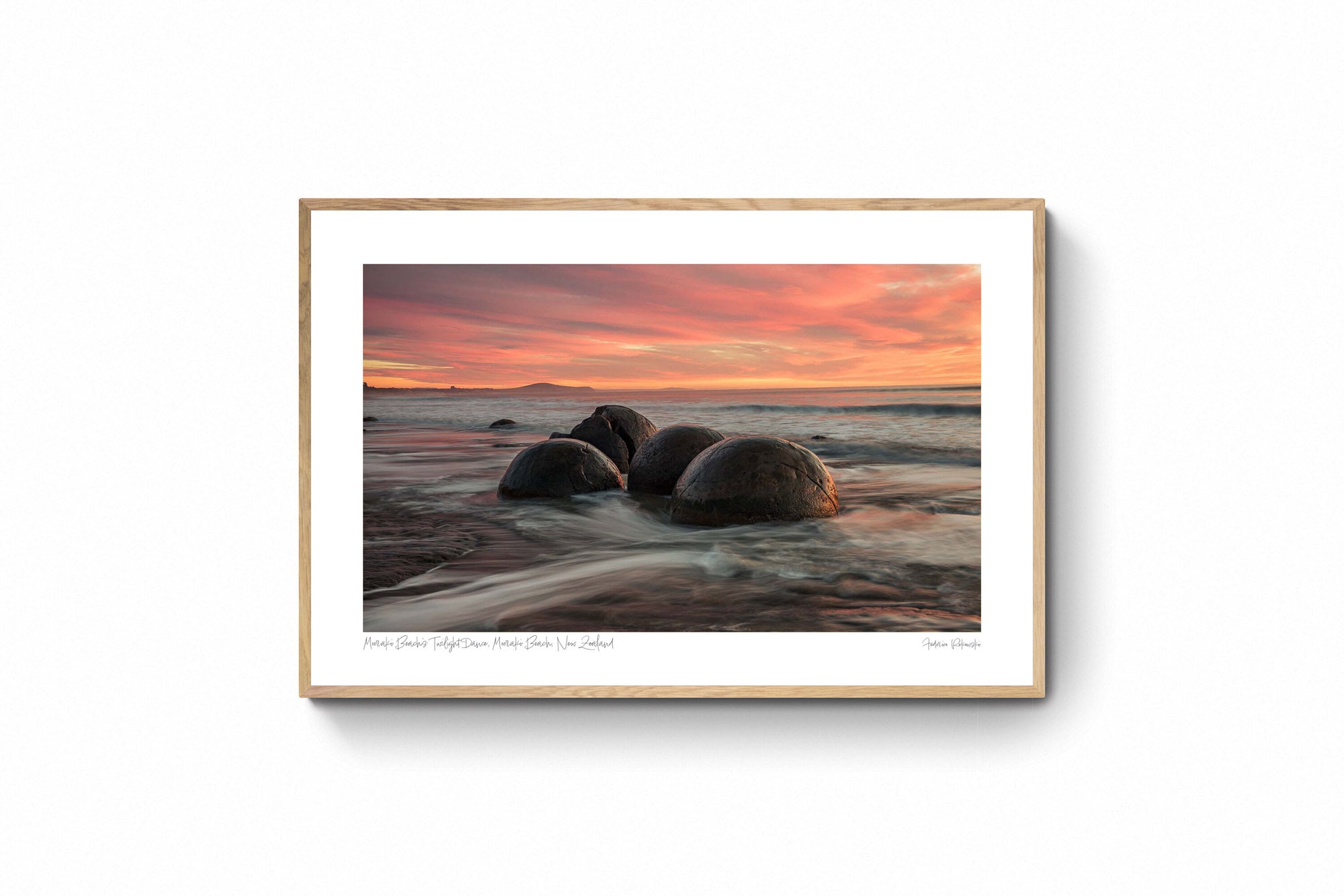 Moeraki Beach's Twilight Dance, Moeraki Beach, New Zealand