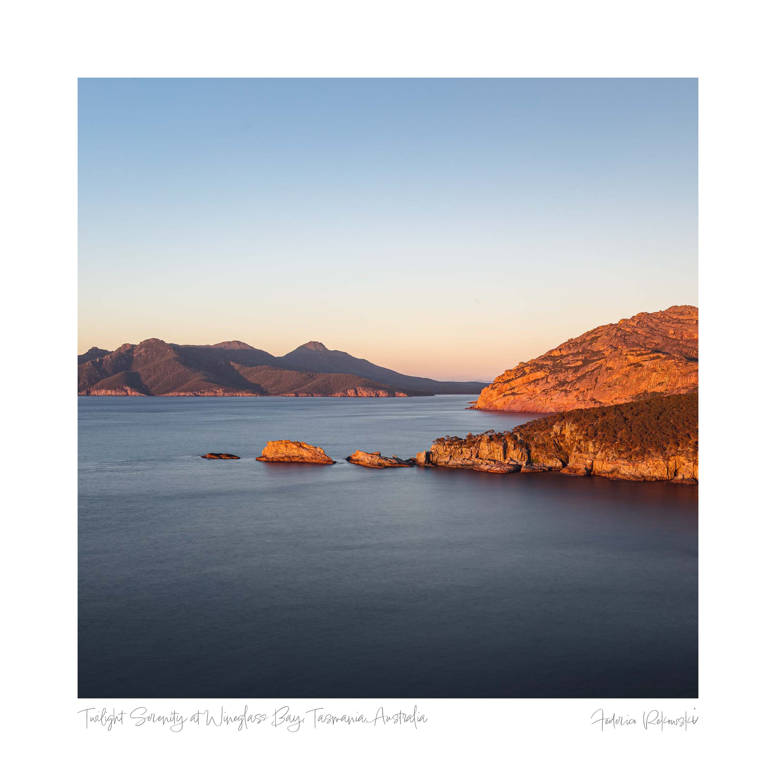 Twilight Serenity at Wineglass Bay, Tasmania, Australia